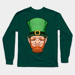 leprechaun funny st patrick day Long Sleeve T-Shirt